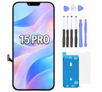 FTDLCD Pantalla para iPhone 15 Pro de 6,1 pulgadas, pantalla FHD de repuesto con digitalizador de pantalla táctil de alta velocidad de actualización y kit de reparación completo