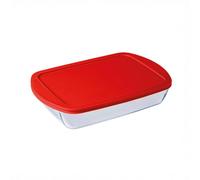 FTE RECT ROJA CON TAPA 40X27CM 4,5L OCU