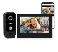 FTes RFKits Tuya-Sistema de Videoportero Inteligente de 2 Cables 1080P, con WiFi y Desbloqueo RFID, Impermeabilidad IP65, Detección de Movimiento,Visión Nocturna por Infrarrojos