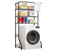 FTEYUET Unidad de almacenamiento para lavadora, estantes ajustables, 50 x 86 x 197 cm