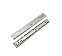 FTGNHF Correderas for cajones de acero inoxidable 10" a 22", rieles tres secciones con cierre suave, rodillos for gabinetes, herrajes for muebles guías para cajones(Buffer 16inch 40cm)