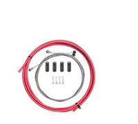 FTGNHF Juego de cables freno for bicicleta carretera MTB 5 mm, sin lubricación, kit carcasa for cable desviador montaña, piezas universales cable de freno(CEX Brake Red)