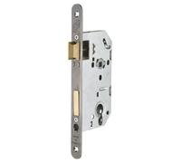 FTH SE 50 - Cerradura de alta gama - Sistema de giro - Cierre de dos torres - Cabecera niquelada negro mate - Caja de acero - Eje 50 mm - Para puerta de entrada - Negro