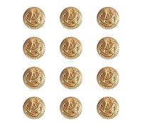 ftiemlovde 12 Kit Costura Botones Dorado Para Blazer Decorativos Grandes Metalicas 20 mm,Vintage Chaqueta Militar Mujer Botones Abrigo Pantalones,BotóN Traje de Tirolesa(E12)
