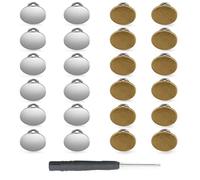 ftiemlovde 24 Set 17mm Guapa Botones Para Vaquero Ajustable Metal ExtraíBle,Sin Costura Instant Fix Button Pantalon Presion de Quita Y Pon,Diy BotóN Retractil Remaches Roscados for Jean(2A)
