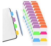 FTISSLY 1200 PCS Marcadores Adhesivos Transparentes para Libros - 8 Colores Notas Adhesivas para Hacer Separadores o Marcar