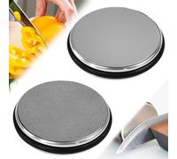 FTISSLY 2 Pcs Muelas de Diamante 55mm Rosca M12, Grano 400 y 1000 para Afilador de Rodillo Piedras de Afilar Cuchillos Redondos Repuesto de Discos de Afilar en Seco para Cuchillos de Cocina Exteriores