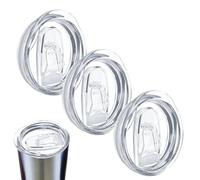 FTISSLY 3 Pcs Tapas Vasos 20 OZ Tapas Vaso Tumbler Tapa Taza Tumbler Reutilizables Tapa Taza Termica Tapa de Repuesto Transparente para Taza Tumbler de 20 Onzas o Vaso con Diámetro Interior 2.6”/6.6CM