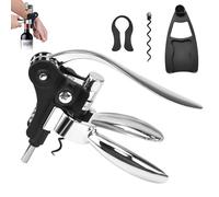 FTISSLY Sacacorchos Manual de Palanca Profesional - Abridor de Botellas de Vino Con Estuche, Cortador de Aluminio y Aguja Espiral - Para Regalos