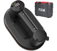 FTJKGH ventosa eléctrica 24 cm con batería, 2 motores, LCD, 300 kg, 4000 mAh, Elevador vacío para azulejos, mármol, vidrio, ventanas Ventosa potente profesional para colocación de baldosas