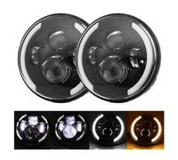 FTJKKVV Faros 1 Par Accesorios Para Coche Luces Para Correr 75W Led Para Coche H4 7 Pulgadas Ojos Ángel Faro Led H4 Para AM Para General Para Hummer H1 H2 Faro(A 2x 40b 1pair)