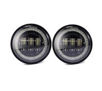 FTJKKVV Luces Antiniebla Coche Faros Antiniebla LED 4,5 Pulgadas Y 30 W Color Rojo Blanco DRL Ámbar Intermitentes Halo Luz Cruce Auxiliar Para Motocicleta(Negro)