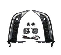 FTJKKVV Luces Antiniebla Coche Lámpara Antiniebla LED Para Toyota Para Camry SE Y Para XSE Luces Circulación Diurna Con Orificio Radar Animación Arranque Señal Giro Dinámica(White Yellow)