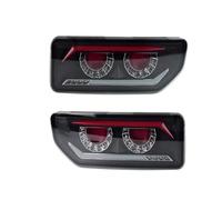 FTJKKVV Luces Traseras Remolque Modificación Luz Trasera LED Para Coche Lámpara Señal Giro Freno Trasero Para Suzuki Para Jimny 2019 2020 2021 2022 2023 2024(A-Black Clear)