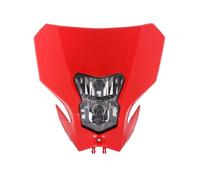 FTJKKVV Motocicleta Delantera Faro Faro Delantero Motocicleta Para CRF450L CRF450XR CRF 450L 450XR 2019 2020 12V Para Motocross Moto Para Cross Para Enduro Faros Luz Delantera(Rojo)