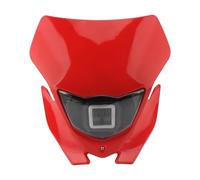 FTJKKVV Placa De Faro De Motocicleta LED Estilo Diseñador Para Para KLX 230 250 150 110R 230R Para CRF 450 Universal Para Enduro Motocross Motocicleta Faros Delanteros(Rojo)