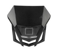 FTJKKVV Placa Faro Motocicleta LED 12V Para Para KLX 150 250 450 Dirt Bike Para Enduro Motocross Accesorios Carenado De Faro Motocicleta Faros Delanteros(Fibra de carbon)