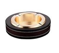FTK Cenicero de Cuero para Cigarrillos de Acero Inoxidable Ceniceros de Mesa Modernos para Interiores, Regalo para Fumadores, Cenicero para Escritorio para la Decoración de Oficinas