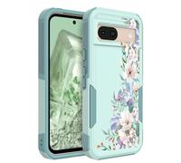 Ftonglogy Funda para Google Pixel 8a 5G: Lindo diseño Floral de Flores para niñas y Mujeres, Delgada, Suave, TPU, a Prueba de Golpes, Funda de Silicona para teléfono Celular 8a 2024 (Verde Menta