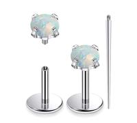 Ftovosyo Piercing de nariz de titanio para tragus, de 16 g, 18 g, 20 g, para mujeres y hombres, con rosca interna, para caracola, hélice, labio, medusa, labio, Metal, Titanio