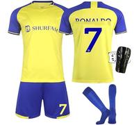FTRGHNY Camisetas de Futbol Niño y Adulto 2024 2025, Chándal Futbol Niño Conjunto, Equipacion Futbol Niño Equipo de Entrenamiento de Fútbol,Camiseta Niño Futbol, Pantalones, Calcetines y Rodillera