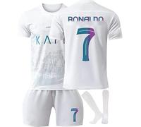 FTRGHNY Camisetas de Futbol Niño y Adulto 2024 2025, Chándal Futbol Niño Conjunto, Equipacion Futbol Niño Equipo de Entrenamiento de Fútbol,Camiseta Niño Futbol, Pantalones, Calcetines y Rodillera