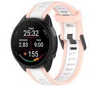 FTRONGRT 18mm Cómodo Correa para ASUS ZenWatch 2 1.45, Flexible Silicona Reloj de Recambio Ajustable Brazalete Smart Watch Correa. Rosa Claro Blanco