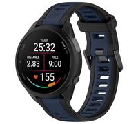 FTRONGRT 18mm Cómodo Correa para Garmin Forerunner 255S, Flexible Silicona Reloj de Recambio Ajustable Brazalete Smart Watch Correa. Negro Azul Medianoche