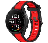 FTRONGRT 18mm Cómodo Correa para Garmin Vivomove 3s, Flexible Silicona Reloj de Recambio Ajustable Brazalete Smart Watch Correa. Negro Rojo
