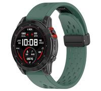 FTRONGRT 20mm Correa Compatible con Garmin Descent Mk3i 43mm, Suave Silicona y Cómodo, Hebilla Plegable, Correa de Repuesto Compatible con Garmin Descent Mk3i 43mm. Verde Oscuro