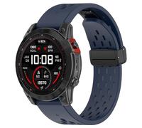 FTRONGRT 20mm Correa Compatible con Garmin Fenix 5S, Suave Silicona y Cómodo, Hebilla Plegable, Correa de Repuesto Compatible con Garmin Fenix 5S. Azul Medianoche