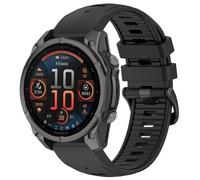 FTRONGRT 20mm Correa Compatible con Garmin Fenix 7S Solar, Suave Silicona y Cómodo, Correa de Repuesto Compatible con Garmin Fenix 7S Solar. Negro