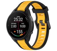 FTRONGRT 22mm Cómodo Correa para Garmin Venu 3, Flexible Silicona Reloj de Recambio Ajustable Brazalete Smart Watch Correa. Negro Amarillo