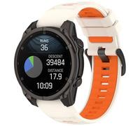 FTRONGRT 22mm Correa Compatible con Garmin Fenix 5 Plus/Fenix E 47mm, Suave Silicona y Cómodo, Correa de Repuesto Compatible con Garmin Fenix 5 Plus/Fenix E 47mm. Naranja luz de las Estrellas