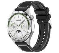 FTRONGRT 22mm Correa para Huawei Watch Buds, Silicona Reloj de Recambio Ajustable Brazalete Smart Watch Correa. Negro