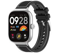 FTRONGRT 22mm Correa para Xiaomi Smart Band 8 Pro, Silicona Reloj de Recambio Ajustable Brazalete Smart Watch Correa. Hebilla Oficial Negro