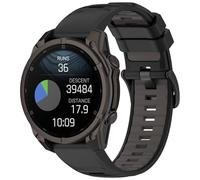 FTRONGRT 26mm Correa Compatible con Garmin Fenix 3, Suave Silicona y Cómodo, Correa de Repuesto Compatible con Garmin Fenix 3. Negro Gris