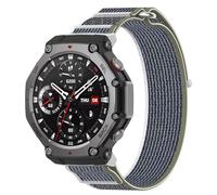 FTRONGRT Correa Compatible con Amazfit T-REX 3, Fácil de Instalar y Desmontar, Correa de Repuesto Adhesiva con Patrón Tejido Compatible con Amazfit T-REX 3 Mirar. Verde Gris