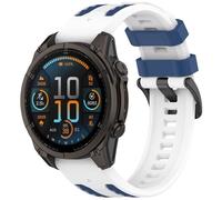 FTRONGRT Correa Compatible con Garmin approach S62, Suave Silicona, Cómodo Correa de Repuesto.Blanco Azul