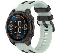 FTRONGRT Correa Compatible con Garmin instinct 3 AMOLED 45MM, Suave Silicona, Cómodo Correa de Repuesto.Verde Menta Negro