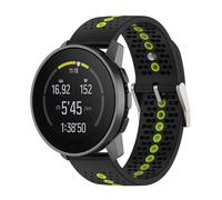 FTRONGRT Correa Compatible con Suunto Run, Race S, Race, Vertical, 9 Peak Pro, 9 Peak, 5 Peak, Silicona, Suave Cómodo Correa de Repuesto. Lima Negra