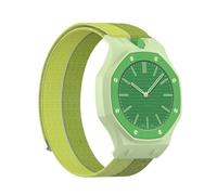 FTRONGRT Correa Compatible con Swatch Royal Pop, Fácil de Instalar y Desmontar, Pasta Trenzada Reemplace la Correa.Verde