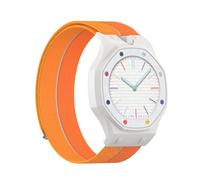 FTRONGRT Correa Compatible con Swatch Royal Pop, Fácil de Instalar y Desmontar, Pasta Trenzada Reemplace la Correa.Naranja