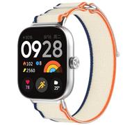 FTRONGRT Correa Compatible con Xiaomi Redmi Watch 5, Fácil de Instalar y Desmontar, Patrón de Tela Tejida, Adhiera la Correa Reemplace la Correa Compatible con Xiaomi Redmi Watch 5 Mirar.Naranja Beige