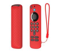 FTRONGRT Funda Compatible con 2025 Amazon Fire TV Stick 4K / Amazon Fire TV Stick HD (Últimos Modelos), Ultrafino Silicona, Anti-Caída, Anti Choques Mando a Distancia Funda Protectora.Rojo