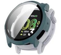 FTRONGRT Funda Compatible con Amazfit Active MAX, PC + Película Templada, Protección Todo Incluido Anti-Rasguños Estuche Protector. Pino Aguja Verde