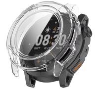 FTRONGRT Funda Compatible con COROS Nomad, PC + Película Templada, Protección Todo Incluido Anti-Rasguños Estuche Protector. Transparente