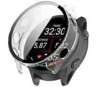 FTRONGRT Funda Compatible con Garmin Forerunner 570 42mm, PC + Película Templada, Todo Incluido Anti-Rasguños Estuche Protector Compatible con Garmin Forerunner 570 42mm. Transparente