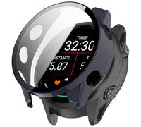 FTRONGRT Funda Compatible con Garmin Forerunner 70/170, PC + Película Templada, Protección Todo Incluido Anti-Rasguños Estuche Protector. Azul Tinta