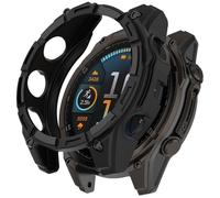 FTRONGRT Funda Compatible con Garmin Quatix 8 47mm, TPU Suave, Anti-Rasguños, Hueco Mirar Estuche Protector. Negro